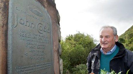 Richard Noble at John Cobb memorial