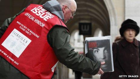 A man selling the Big Issue