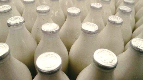 Milk bottles