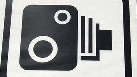 Speed camera sign