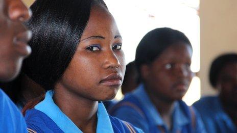 Schoolgirl in South Africa