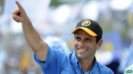 Henrique Capriles on the campaign trail