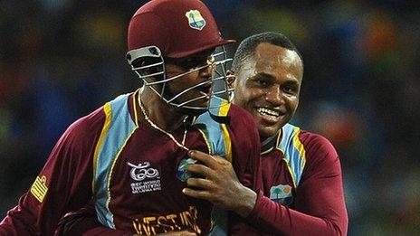 Denesh Ramdin and Marlon Samuels