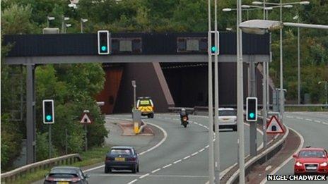 Entrance to Conwy Tunnel