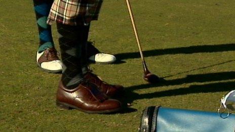 Golfer plus fours