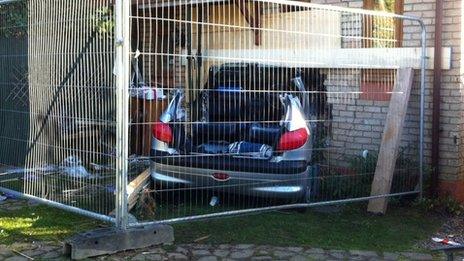 Car hits house in Brantham
