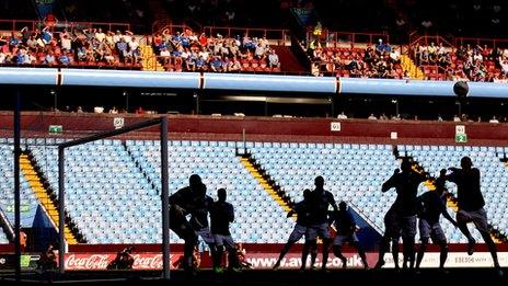 Empty seats at a Premier League game