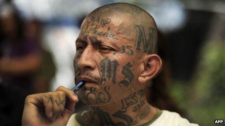 Carlos Tiberio Valladares, or Sniper, jailed leader of the MS-13 gang