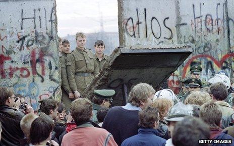 Fall of the Berlin Wall in 1989