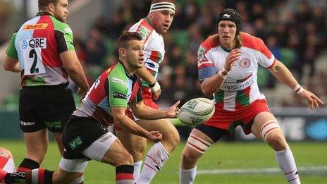 Danny Care sets up another attack for Harlequins against Biarritz