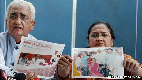 Salman Khurshid and his wife, Louise Khurshid