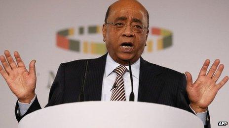 Mo Ibrahim at the ceremony 15/10/12
