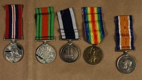 Medals found in Lowestoft