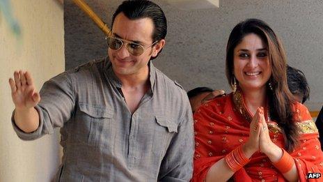 Saif Ali Khan and Kareena Kapoor after their wedding