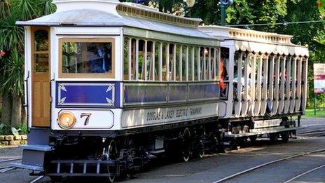 Tram No.7 at Laxey station, courtesy of David Lloyd-Jones