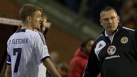 Scotland captain Darren Fletcher and manager Craig Levein