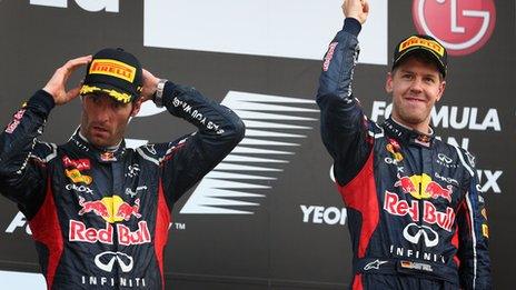 Mark Webber and Sebastian Vettel