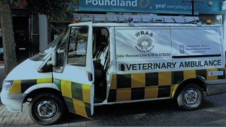 WRAS veterinary ambulance