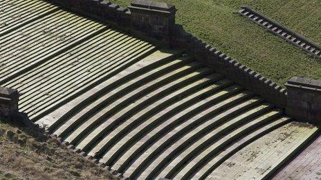 A detail of the Butterley Spillway