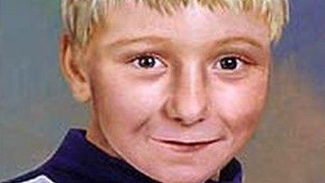 A computer-generated image of Ben Needham from 2003