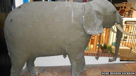 Elephant in Brading wax museum