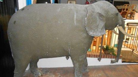 Elephant in Brading wax museum