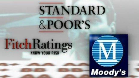 Composite picture of rating agency logos