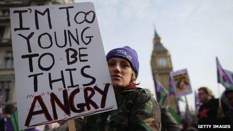 Protesters in London