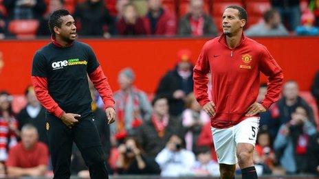 Anderson (left) and Rio Ferdinand (right)