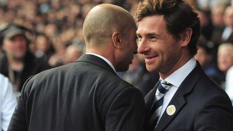 Andre Villas-Boas (right) with Chelsea boss Roberto Di Matteo