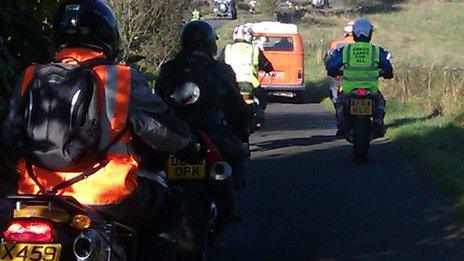 TRF riders in the Peak District