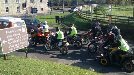 TRF riders in the Peak District