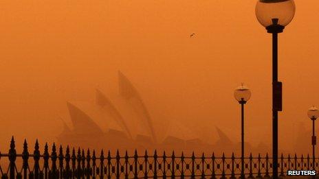 Dust storm in Sydney