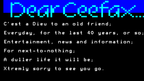 Richard White bids adieu to Ceefax