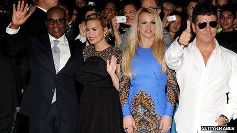 LA Reid, Demi Lovato, Britney Spears and Simon Cowell