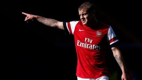 Arsenal midfielder Jack Wilshere