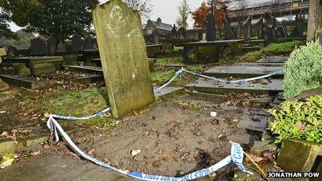 Missing gravestones at Bronte Bell chapel cemetery