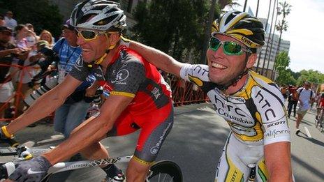 Lance Armstrong and Mark Cavendish