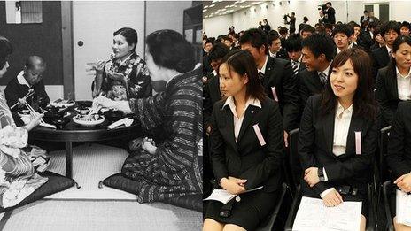 Japanese women in 1965 and today