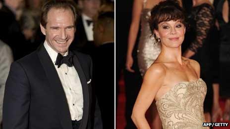 Ralph Fiennes and Helen McCrory at the royal world premiere of Skyfall at the Royal Albert Hall in London