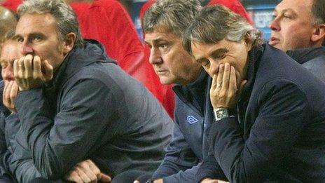 Roberto Mancini and Brian Kidd