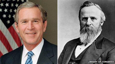 George Bush and Rutherford B Hayes