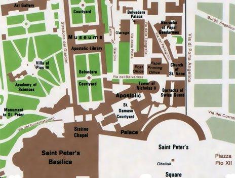 Map of the Vatican