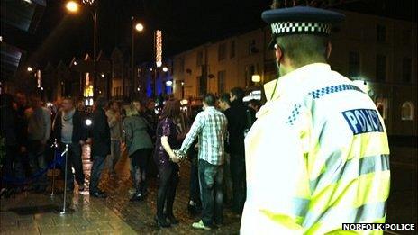 Police on Prince of Wales Road, Norwich