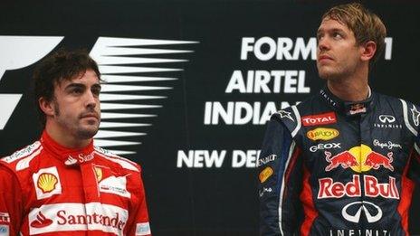 Fernando Alonso and Sebastian Vettel