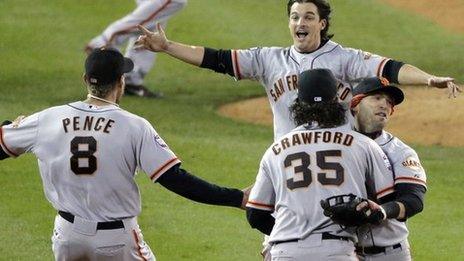 San Francisco Giants celebrate