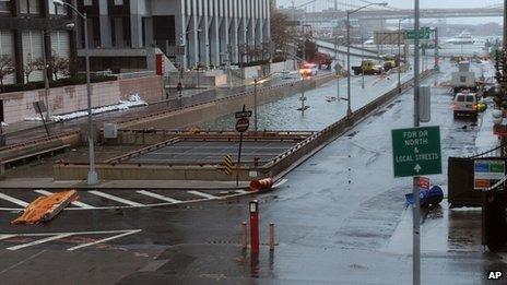 Flooded Brooklyn Battery Tunnel in New York. 30 Oct 2012