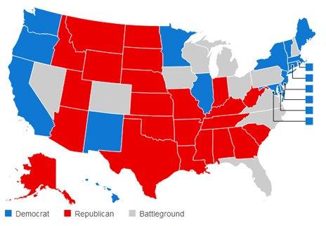 Electoral college map