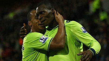 Gabriel Agbonlahor (left) and Christian Benteke