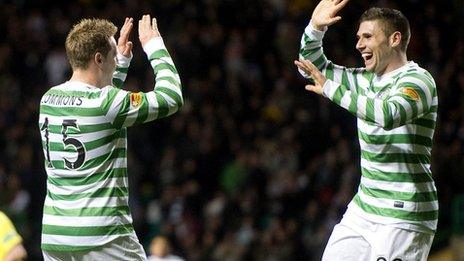 Kris Commons (left) celebrates with Gary Hooper